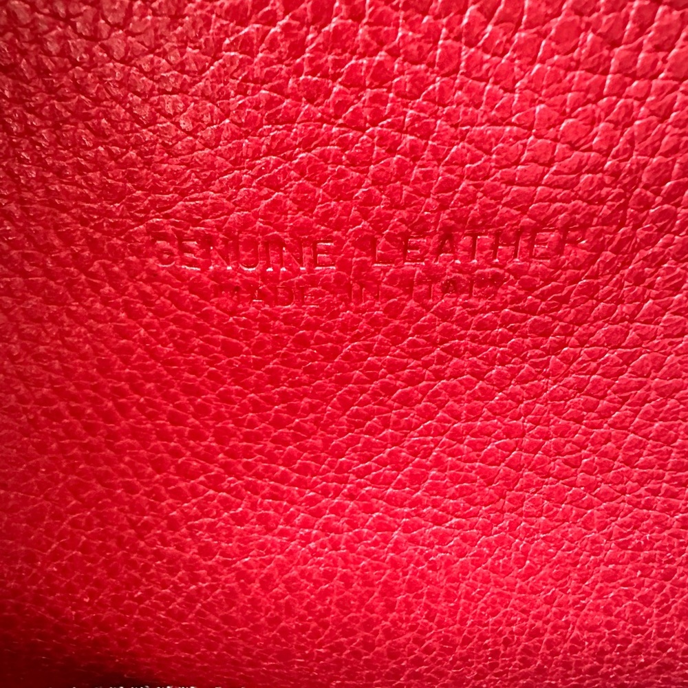 Genuine Leather Gorgeous Italian Red Studded Bag. Purchased in Venice, Italy - Picture 5 of 8